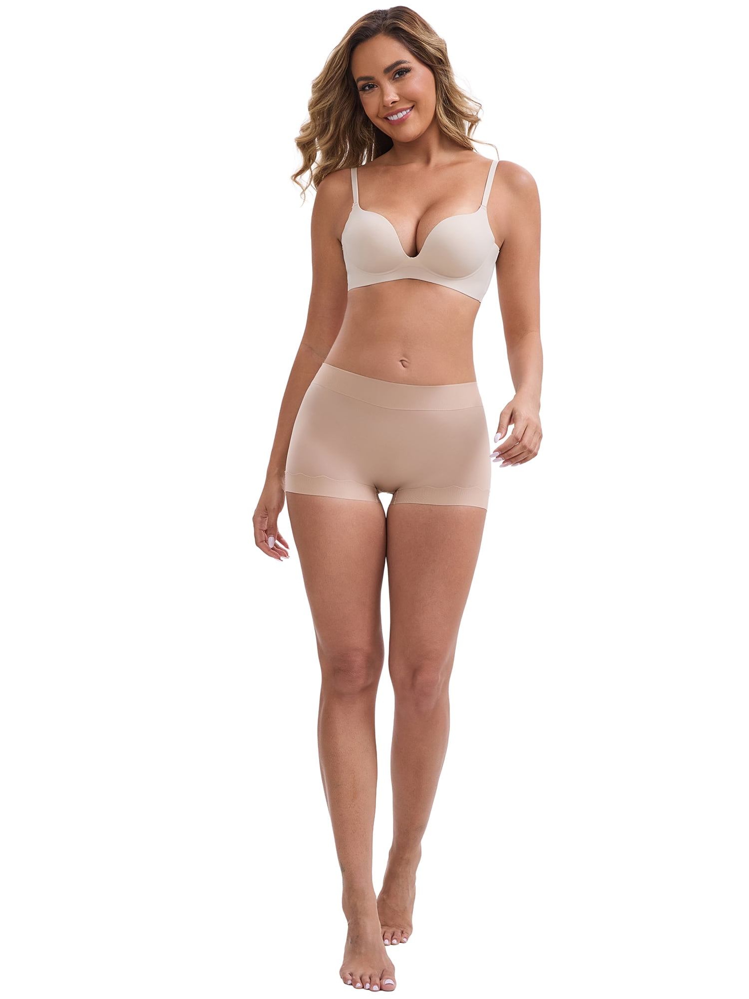 DARING DIVA Women's Butt Lifter Anti Chafing Slimming Shapewear M Light Pink