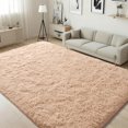 thumbnail image 1 of Alfombra ISEAU Fluffy Shaggy Area 91 x 152 cm, color camel, 1 of 9