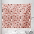 thumbnail image 1 of Romantic Tapestry, English Garden Bouquet Flowers Spring Meadow Floral Garden Art Print, Fabric Wall Hanging Decor for Bedroom Living Room Dorm, 5 Sizes, Dark Salmon and Blush, by Ambesonne, 1 of 1