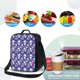 thumbnail image 4 of Fotbe Skull Purple Flower Lonchera Bolsa de Almuerzo para Hombres y Mujeres, Lonchera de Gran Capacidad, Bolsa de Almuerzo Reutilizable, Bolsa Térmica Aislante, 4 of 7