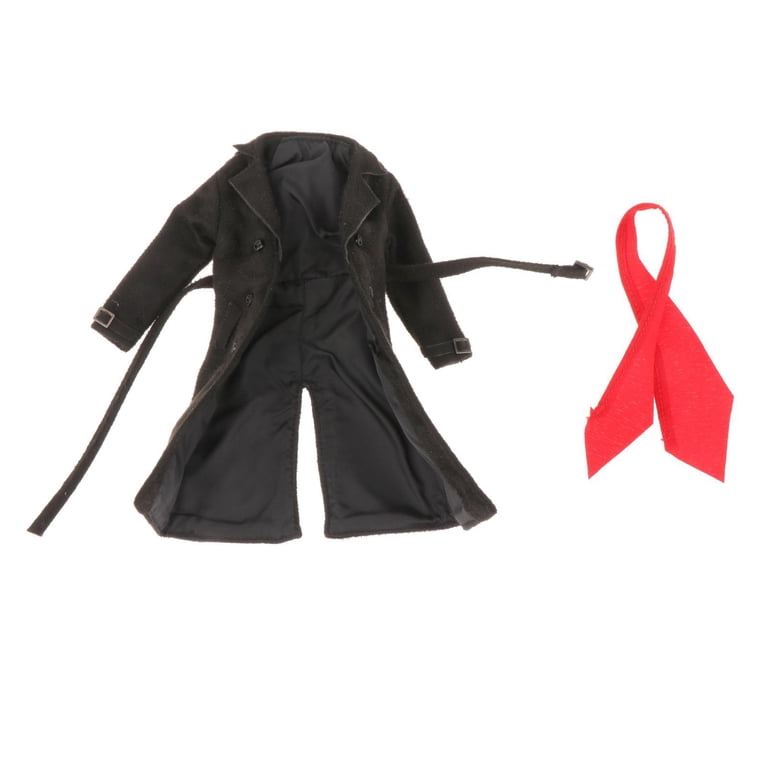 Manteau Trench Homme échelle 1/6 Pour Figurine - Costume Laine Vintage 25 Cm