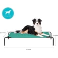thumbnail image 2 of Elevated Dog Bed Cooling Raised Dog Cot Indoor Outdoor Waterproof Dog Cat Bed Portable Pet Cot for Small Medium Dogs Cats, Green, 2 of 7