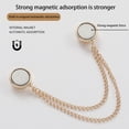 thumbnail image 2 of Multi-Function Magnetic Clothing Clips,3PCS Long Chain Round Magnetic Snap,Multifunctional T-Shirt Hem Shortened Magnetic Suction Seamless Snap (Gold), 2 of 7