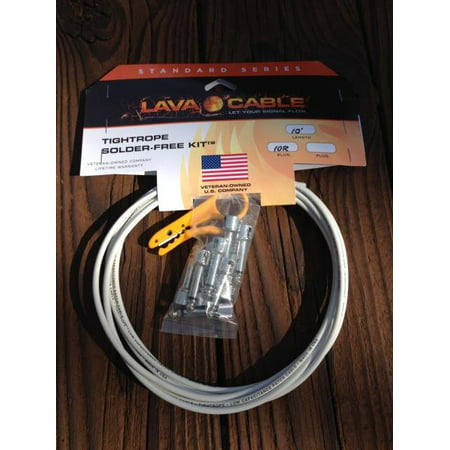 LAVA Cable WHITE Tightrope Solder-Free Pedal Board Kit 10' Cable Stripping Tool - Part Number: (Pedal Board Cables Best)