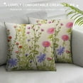 thumbnail image 3 of Nawypu Decorative Rectangle Throw Pillow Cover Pattern Bloom Nature Spring Blossom Springtime Flowers Chrysanthemum Grass Freshness On Dandelion Lumbar Pillow Cover  for Sofa Couch Bed, 3 of 5