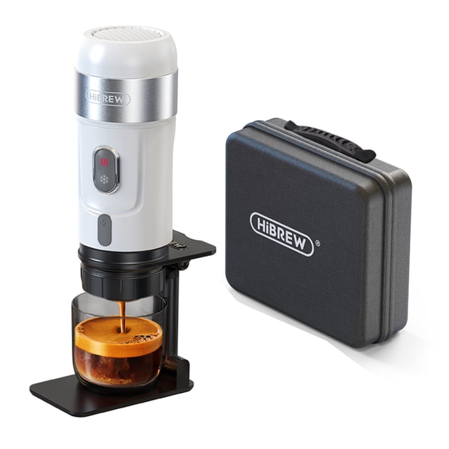 Coffee HiBREW Portable Coffee Machine for Car and Home 3 in 1 Electric Coffee Maker Work With DG/ Capsule and Ground Coffee 15Bar Mini Cold Brew and Heating Coffee Maker with