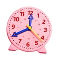 thumbnail image 3 of Yinanstore Learning Clock for Kids Convenient Basic Math Development Realistic Kids Table Clock Toy Telling Time for Children Homeschool Pink, 3 of 8