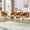 Orange, variant on 29" Counter Height Bar Stools Set of 2, Velvet Upholstered Kitchen Island Chairs, Gold Metal Leg, Ball Chain Back, Yellow Counter Stools for Restaurant Bar Kitchen Island