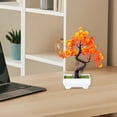 thumbnail image 7 of Artificial Bonsai Tree, Fake Cherry Blossom Flower Potted Plant, Faux Lifelike Desktop Tree with White Pot, Decorative Artificial Floral Bonsai for Home Office Living Room Desk Decor, 7 of 7