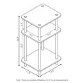 thumbnail image 2 of Furinno Just 3-Tier Turn-N-Tube End Table, Columbia Walnut/Brown, 11087CWN/BK, 2 of 3