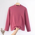 thumbnail image 2 of Chemise à Manches Longues Col Rond pour Femmes, Mode Décontractée, Blouse Basique Confortable, T-Shirt de Construction Interne, 2 of 7