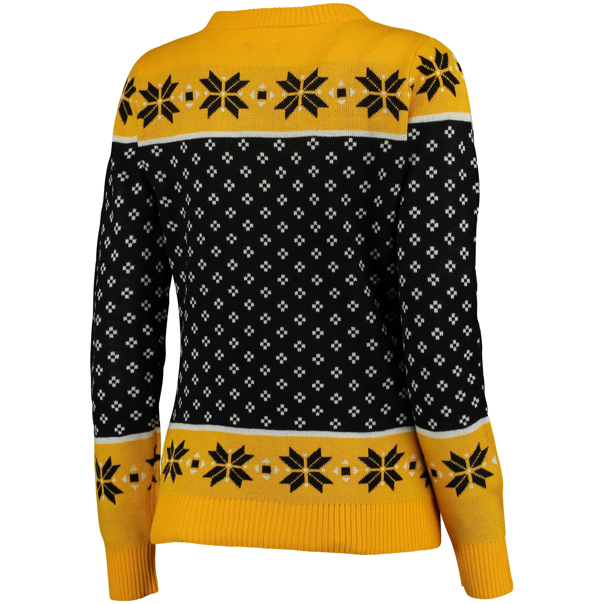 Boston Bruins Women's Snowflake V-Neck Sweater - Black