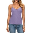 thumbnail image 4 of BUIGTTKLOP Eyelet Tank Tops for Women Sleeveless Spaghetti Strap Camisole Tops Deep V Neck Going out Camis, 4 of 6