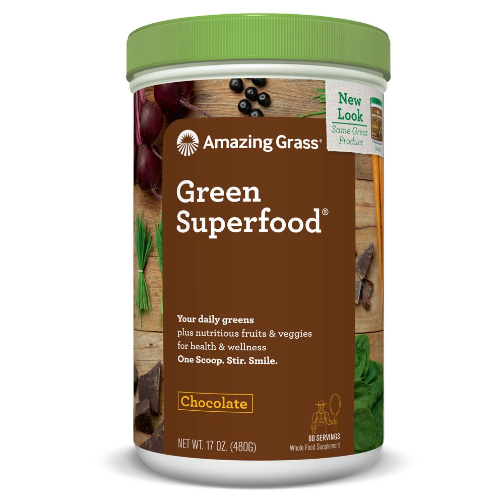 Amazing Grass Green Superfood Powder, Chocolate, 60 Servings Walmart