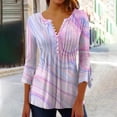thumbnail image 2 of Dyegold Blouse For Women Teen Girls Women's 3/4 Sleeve Tops Women Tops And Blouses Y2K Clothes Plus Size ​Trendy Tunic Tops ​V Neck 3/4 Sleeve Tops For Women ​My Orders Placed Recently By Me, 2 of 5
