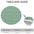 thumbnail image 6 of Light Blue Christmas Santa and Tree Pattern Round Fitted Tablecloth with Elastic Edge,Dining Table Cover Waterproof,Outdoor Round Tablecloth for Camping,Dining,Indoor and Outdoor, 6 of 7