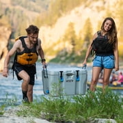Lifetime 55qt Bear-Resistant Camping Cooler, Premium High Performance, Ice Retention, Hard Cooler, 60 Can Capacity, Light Gray