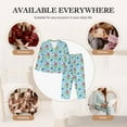thumbnail image 7 of Lsque Flamingos And Tropical Plants Pattern Long Sleeve Pajama Set for Women - Soft 2-Piece Sleepwear and Loungewear Set with Pockets, Comfy Nightwear-Medium, 7 of 7