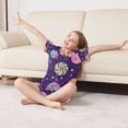 thumbnail image 3 of FORMRS Kids Short Sleeve Top and Pants Pajama Set Unisex Satin 2-Piece Sleepwear, Sizes 5-6Y, Candy Cosmic Swirls, 3 of 8