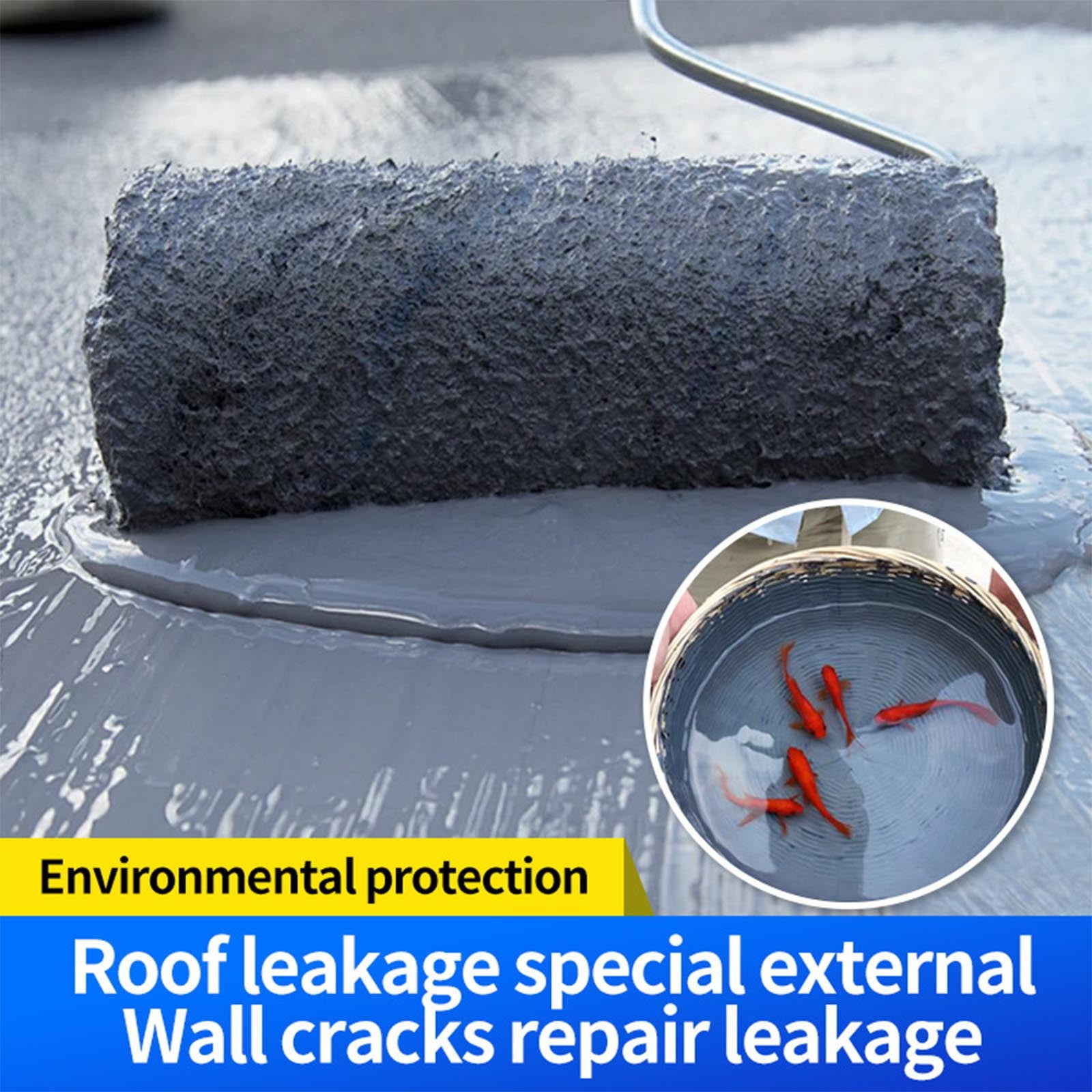 Gray 300ml Polyurethane Waterproof Coating Leak Repair for Roofs Walls Concrete Metal