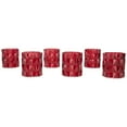 thumbnail image 3 of Koyal Wholesale 3" Tall Red Modern Multifaceted Glass Candle Holders, Set of 6 Votives, Bulk Tealight Holders, 3 of 5