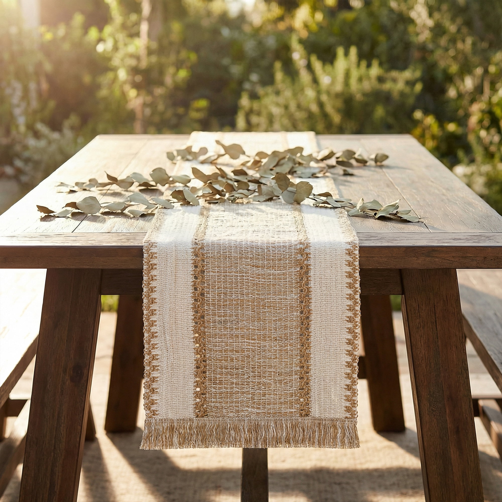 Unique Bargains Birthday Decorations Long Kitchen Runner with Tassel Coffee 11.8x63in