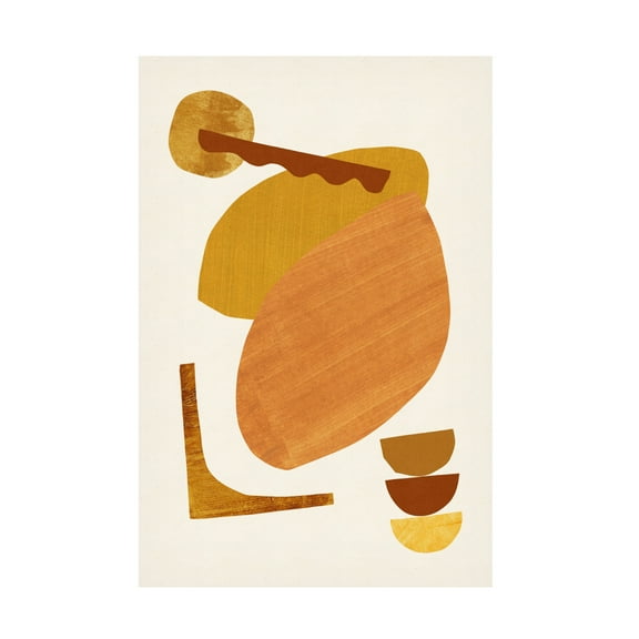 Trademark Fine Art Alisa Galitsyna Abstract Collage With Warm Shapes Canvas Wall Art