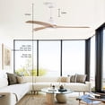 thumbnail image 5 of Chords Attic 52" Outdoor Matte Black Solid Wood Blades Ceiling Fan with Light and Remote Control, 6 Speed ,3 Color Ceiling Lighting for Patio Living Room, 5 of 11