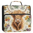 thumbnail image 5 of FORMRS Zipper Binder with Shoulder Strap 2-inch Ring 500 Sheet Capacity File Bag, Floral Cow, 5 of 5