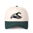 thumbnail image 2 of Mallard Duck Letter Embroidered Color Block Trucker Hat Unisex Adjustable Cotton Breathable Fashion Cap for Travel Daily Wear, 2 of 10