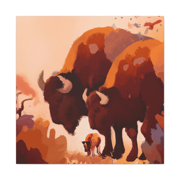 Bison in Art Deco - Canvas