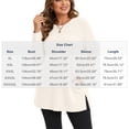 thumbnail image 3 of Plus Size Women's Tunic Tops Ribbed Knit Crewneck Long Sleeve Side Split Fall Soft Brushed Stretchy Relaxed Sweater XL-5XL, 3 of 7