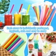 thumbnail image 3 of ACDANC 2026 New 100Pcs Jumbo Smoothie Boba Straws,Colorful Disposable Plastic Straws,Wide-Mouthed Milkshake Straw,Individually Wrapped Straw for Bubble Tea&Thick Beverages,Parties(0.43"Wx8.5"L), 3 of 6