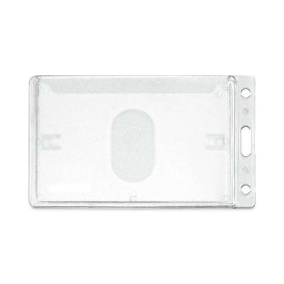 Advantus Frosted Rigid Badge Holder, 2 1/8 x 3 3/8, Clear, Vertical, 25/BX