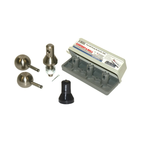 Long Shank 2-Ball Set - 1 7/8 and 2 inch Balls With Stem Cover And Storage Case