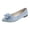 Light Blue, variant on Women's Suede Loafers Fashion Bowknot Comfortable Round Toe Antislip Flat Slip on Casual Work Business Dress Shoes Blue Size 7