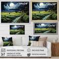 thumbnail image 4 of Designart "Stormy Encounter Green Pastoral" Landscapes Floater Framed Canvas Art Print, 4 of 7