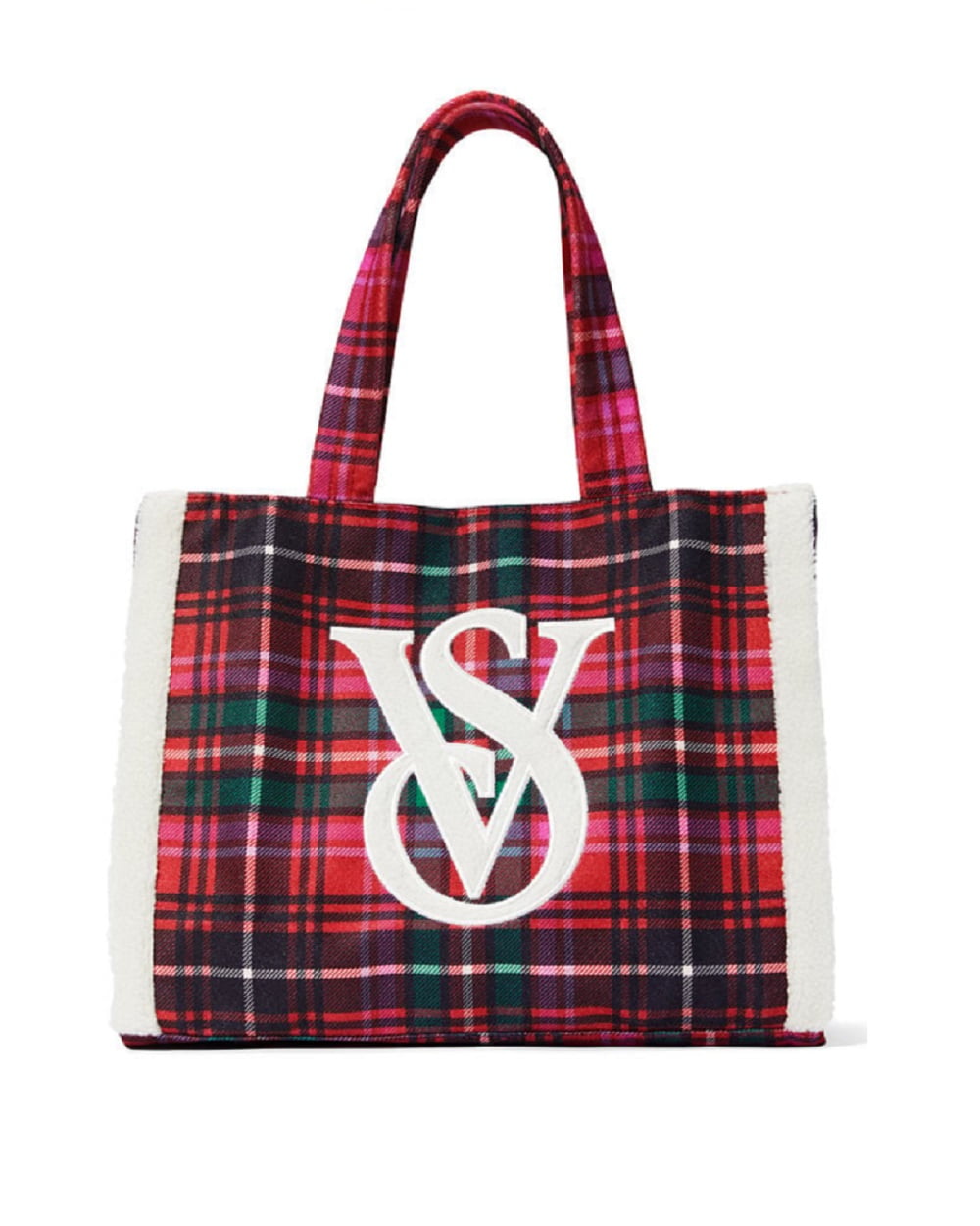 Victoria's Secret Logo Stripe Weekender Large Tote Beach Bag Pink and White