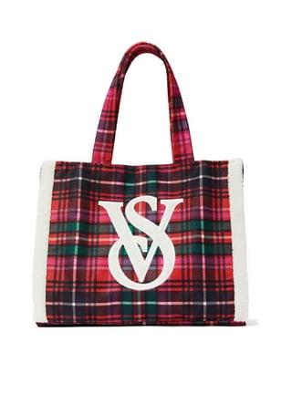 victoria secret red and black tote bag