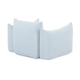 thumbnail image 3 of Pemberly Row Striped Fabric Outdoor Armchair in Pearl and Blue, 3 of 6