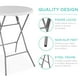 thumbnail image 5 of Mesa plegable Best Choice Products, barra redonda de 80 cm de altura, color blanco, 5 of 8