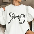 thumbnail image 2 of Moxiu Cute Bow Graphic Sweatshirts for Women Aesthetic Crewneck Sweatshirt Long Sleeve Kawaii Pullover Tops Teen Girl Spring Shirts 2025 White,S, 2 of 4