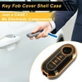 thumbnail image 3 of Funda de Llave de Coche de Silicona TPU de Tonos Negro y Dorado para Fiat 500 Cabrio/Nuova para Fiat 500C/500L/500X/600 - Funda de Control Remoto de 3 Botones, 3 of 6