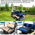 thumbnail image 5 of 10L0L Mesh Golf Cart Rear Seat Cover for Yamaha EZGO Club Car Blue Black - XS, 5 of 6