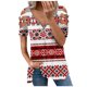 thumbnail image 1 of Blusa de manga corta con cuello en V y cremallera suelta para mujer OAVQHLG3B Store lin121212, 1 of 4