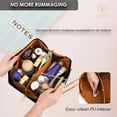 thumbnail image 5 of 2 in 1 Crossbody Makeup Bag for Women Men,Spacious Leather Cosmetic Bag for Travel Zipper Pouch Gifts, 5 of 7