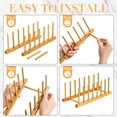 thumbnail image 4 of Estante para platos de madera, soporte para platos, Zopeal, 18 unidades, 4 of 7