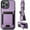 Purple, variant on ELEHOLD Case for iPhone 14 Pro, PU Leather Wallet Case with Card Slot & Kickstand & Magnetic Closure for Women Men,Black