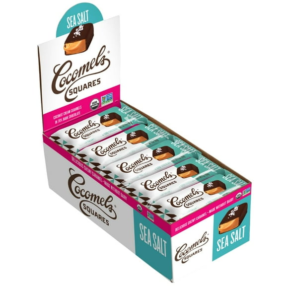 Chocolate-covered - Coconut Milk Caramels - Organic - Made Without Dairy (Sea Salt, 15 pack), 1 Oz each