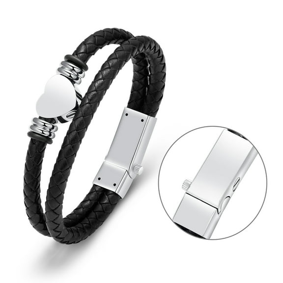 Heart Cremation Bracelet for Ashes Memorial Jewelry Stainless Steel Heart Shape Urn Pendant Bangle Loved Ones Funeral Ashes Holder Keepsake Gift